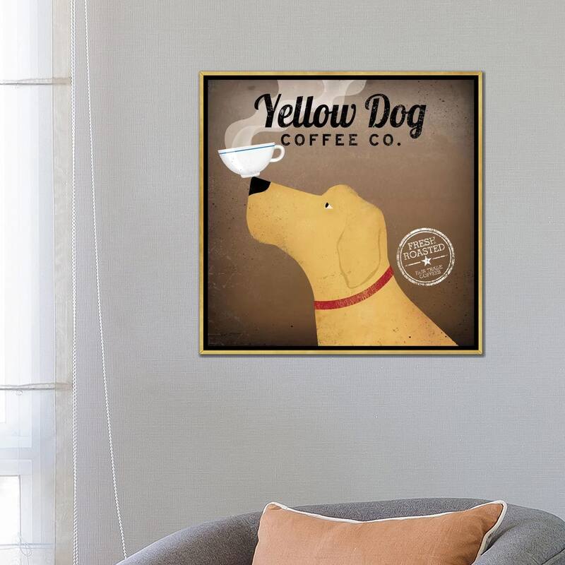 iCanvas "Yellow Dog Coffee Co." by Ryan Fowler Framed Canvas Print